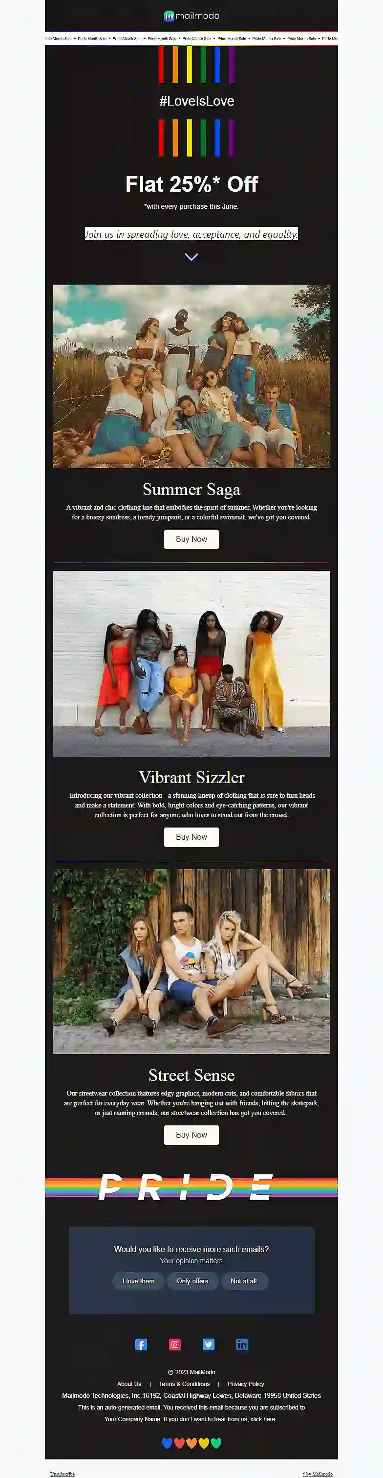 Free Pride Month Email Template