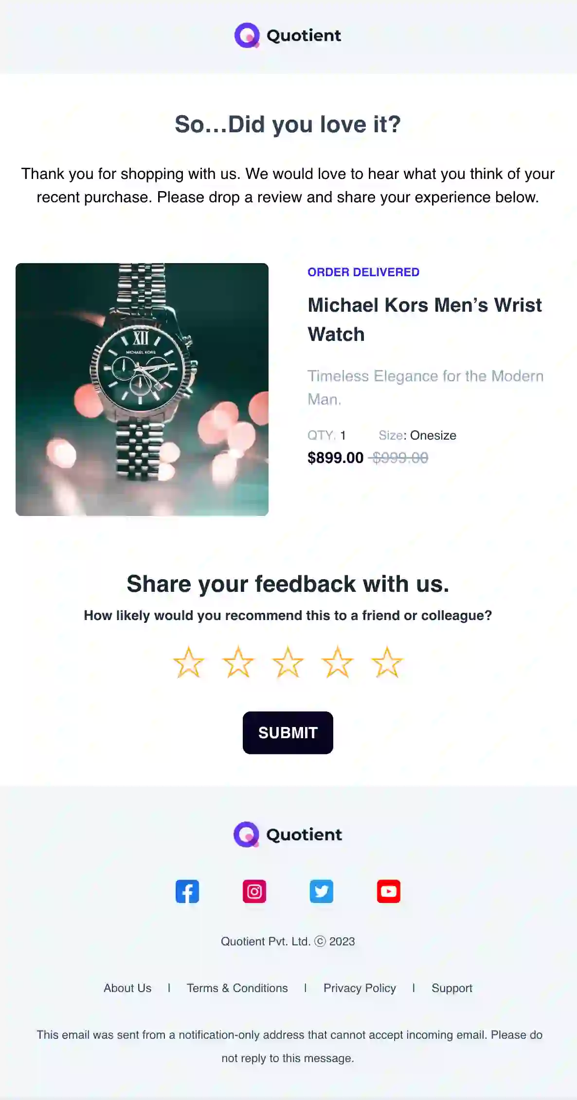 Feedback Request Email Template